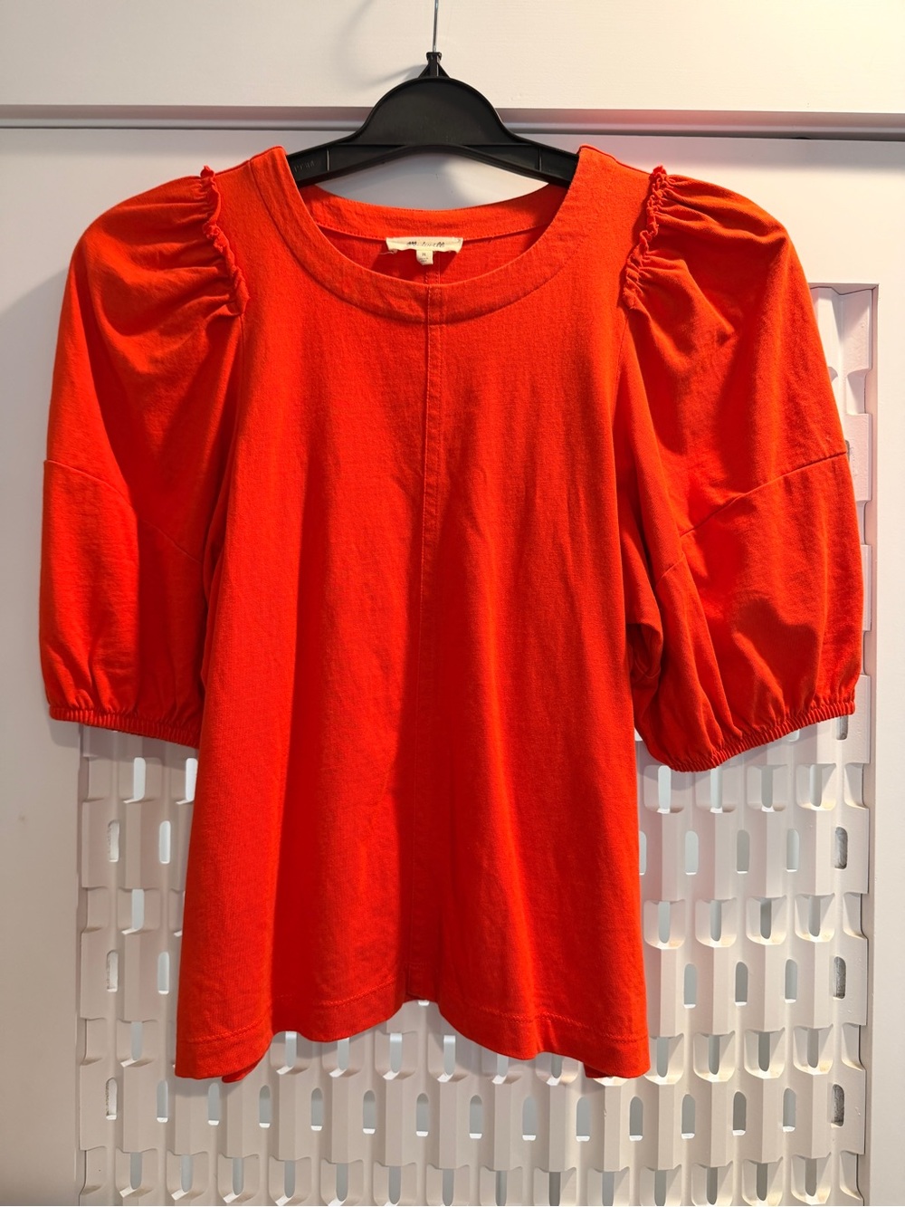 Madewell Red Puff-Sleeve Tee